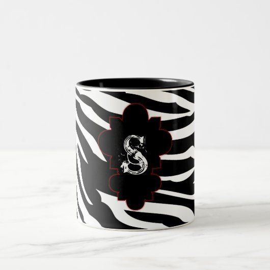 Schwarz-Weiß Zebra Print Animal Coffee Tassen Cup (Mittel)