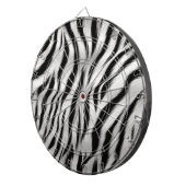 Schwarz-weiß Zebra Print Animal Safari Dartscheibe (Vorderseite rechts)
