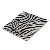 Schwarz-weiß Zebra Print Animal Safari Fliese (Seite)