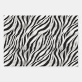 Schwarz-weiß Zebra Print Animal Safari Geschenkpapier Set (Vorderseite)