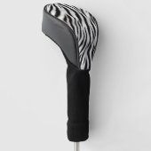 Schwarz-weiß Zebra Print Animal Safari Golf Headcover (angewinkelt)