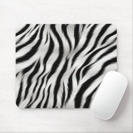 Schwarz-weiß Zebra Print Animal Safari Mousepad
