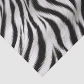 Schwarz-weiß Zebra Print Animal Safari Seidenpapier (Detail)