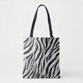 Schwarz-weiß Zebra Print Animal Safari Tasche (Vorderseite)