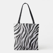 Schwarz-weiß Zebra Print Animal Safari Tasche (Rückseite)