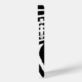 Schwarz, Weiß Zebra Print, Daisy Blume Case-Mate iPhone Hülle (Rückseite / Links)