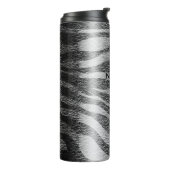 Schwarz & Weiß Zebra Print Glamour Chic Thermosbecher (Nach links gedreht)