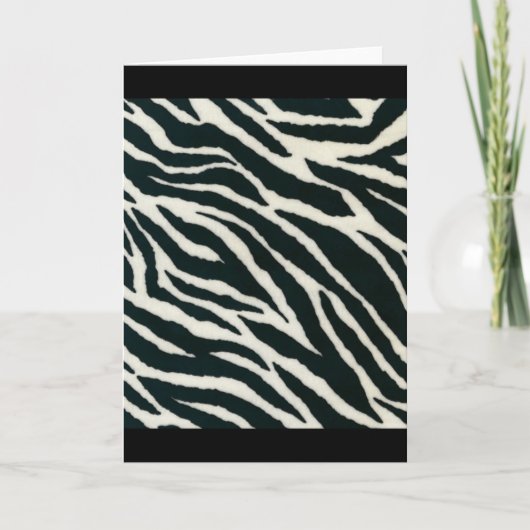 Schwarz-Weiß Zebra Print Grußkarten Karte (Vorderseite)