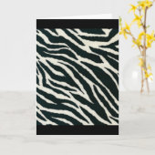 Schwarz-Weiß Zebra Print Grußkarten Karte (Gelbe Blume)