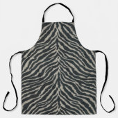 Schwarz-Weiß-Zebra Print med.or groß Schürze (Vorderseite)