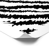 Schwarz-Weiß Zebra Print Muster. Poster (Ecke)