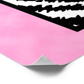 Schwarz-Weiß Zebra Print Muster. Poster (Ecke)