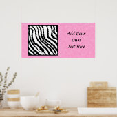 Schwarz-Weiß Zebra Print Muster. Poster (Küche)