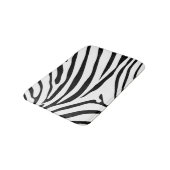 Schwarz-Weiß-Zebra-Safari Badematte (Schrägansicht)
