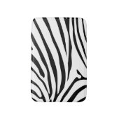 Schwarz-Weiß-Zebra-Safari Badematte (Vorderseite Vertikal)