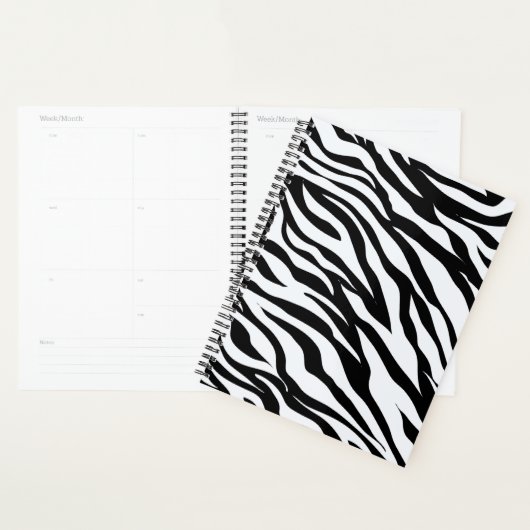 Schwarz-Weiß-Zebra-Safari Planer (Anzeige)