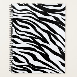 Schwarz-Weiß-Zebra-Safari Planer