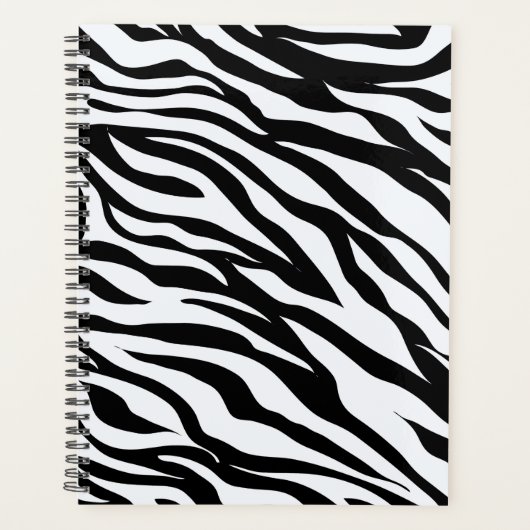Schwarz-Weiß-Zebra-Safari Planer (Vorderseite)