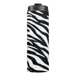 Schwarz-Weiß-Zebra-Safari-Tiermuster Thermosbecher
