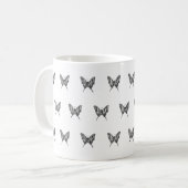 Schwarz-Weiß-Zebra-Schmetterlingsfarbe Zeichnend M Kaffeetasse (Vorderseite Links)