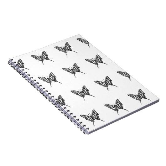 Schwarz-Weiß-Zebra-Schmetterlingsfarbe Zeichnend M Notizblock (Rechte Seite)