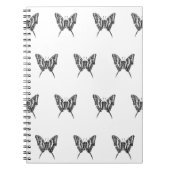Schwarz-Weiß-Zebra-Schmetterlingsfarbe Zeichnend M Notizblock (Vorderseite)