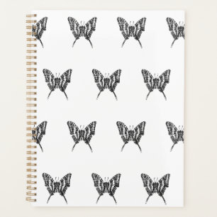 Schwarz-Weiß-Zebra-Schmetterlingsfarbe Zeichnend M Planer