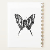 Schwarz-Weiß-Zebra-Schmetterlingsfarbe Zeichnend M Planer (Rückseite)