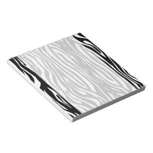 Schwarz-Weiß-Zebra-Streifen Notizblock