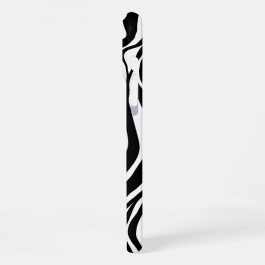 Schwarz-Weiß Zebra Strip Animal Print Phone Case iPhone Hülle (Linke Seite)