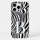 Schwarz-Weiß Zebra Strip Animal Print Phone Case iPhone Hülle (Rückseite)