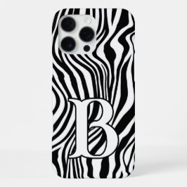 Schwarz-Weiß Zebra Strip Animal Print Phone Case iPhone 16 Pro Max Hülle