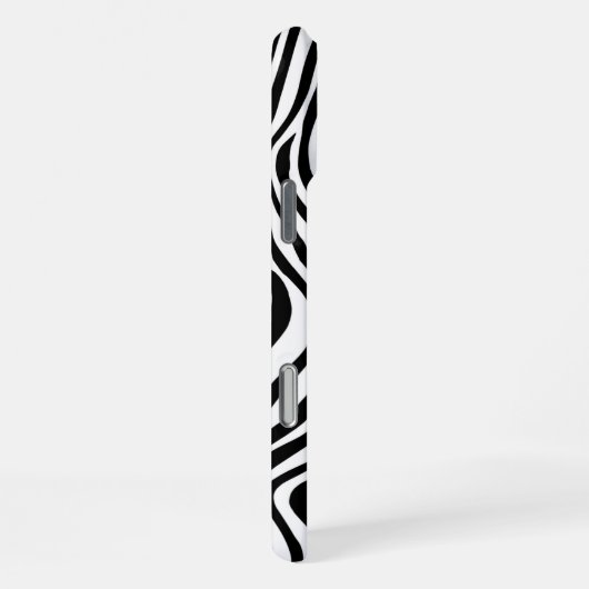 Schwarz-Weiß Zebra Strip Animal Print Phone Case iPhone Hülle (Rechte Seite)