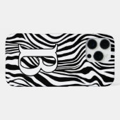 Schwarz-Weiß Zebra Strip Animal Print Phone Case iPhone Hülle (Rückseite (Horizontal))