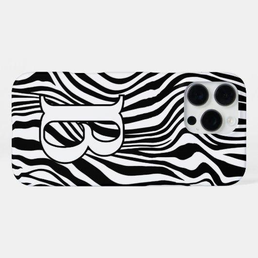 Schwarz-Weiß Zebra Strip Animal Print Phone Case iPhone Hülle (Rückseite (Horizontal))