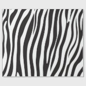 Schwarz-Weiß-Zebra-Tierdruck Geschenkpapier (Flach)