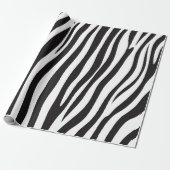 Schwarz-Weiß-Zebra-Tierdruck Geschenkpapier (Ungerollt)