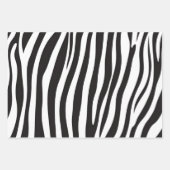 Schwarz-Weiß-Zebra-Tierdruck Geschenkpapier Set (Vorderseite 3)