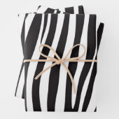 Schwarz-Weiß-Zebra-Tierdruck Geschenkpapier Set (Beispiel)