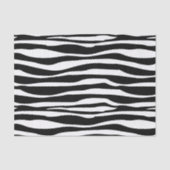 Schwarz-Weiß-Zebra-Tierdruck Seidenpapier (Vorderseite)