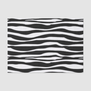 Schwarz-Weiß-Zebra-Tierdruck Seidenpapier