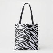 Schwarz-Weiß-Zebra-Tierdruck  Tasche (Vorderseite)