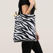 Schwarz-Weiß-Zebra-Tierdruck Tasche (Von Nahem)