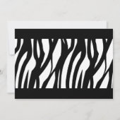 Schwarz/Weiß Zebra trifft sich und lädt ein Einladung (Rückseite)
