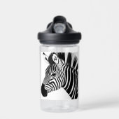 Schwarz-Weiß-Zebra Trinkflasche (Vorne)