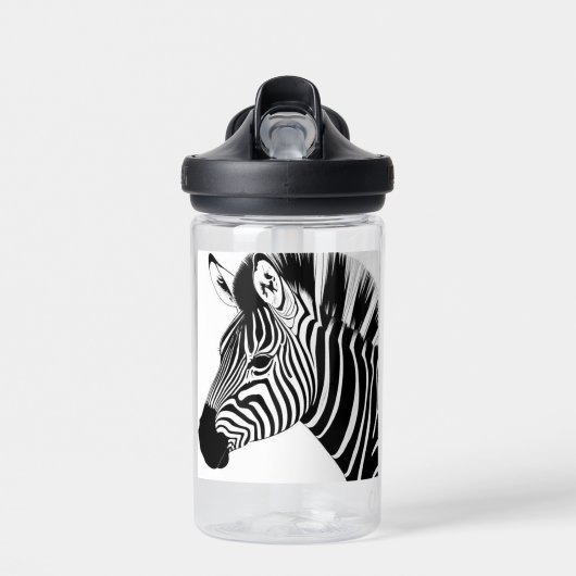 Schwarz-Weiß-Zebra Trinkflasche (Vorne)
