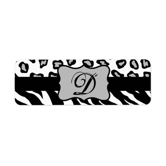 Schwarz-Weiß-Zebra und Cheeta-Skin Personalisiert (Vorne)