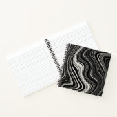 Schwarz-Weiß-Zebra-Wavy-Abstraktion Notizblock (Innenseite)