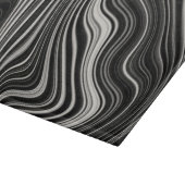 Schwarz-Weiß-Zebra-Wavy-Abstraktion Schneidebrett (Ecke)