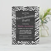 Schwarz-Weiß-Zebrastreifen Einladung (Stehend Vorderseite)